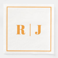 Citrouille Orange Monogramme Automne Mariage Autom