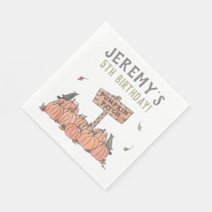 Serviette En Papier Citrouille Patch Crows et Citrouille Anniversaire