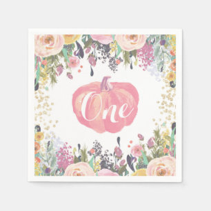 Serviette En Papier Citrouille Premier anniversaire Parties scintillan