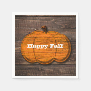 Serviette En Papier Citrouille Russe Bois Halloween Automne Automne Au