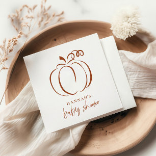 Serviette En Papier Citrouille Terracotta Boho brûlé Baby shower orang