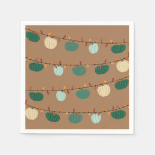 Serviette En Papier Citrouilles et lumières