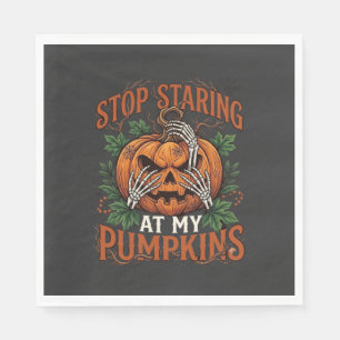 Serviette En Papier Citrouilles qui arrêtent de fixer Halloween Mains 