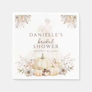 Serviette En Papier Citrouilles rustiques d'automne Élégant Shower de