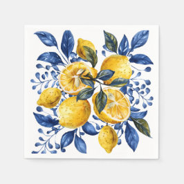 Serviette En Papier Citrus bleu citron été