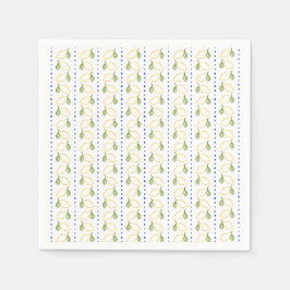 Serviette En Papier Citrus citron bleu et jaune Amalfi méditerranéen