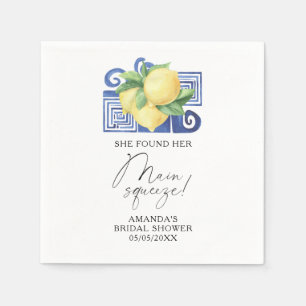 Serviette En Papier Citrus Lemon - Elle a trouvé son pressoir principa