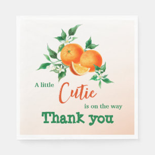 Serviette En Papier Citrus Little Cutie Sur Le Chemin Baby shower Oran