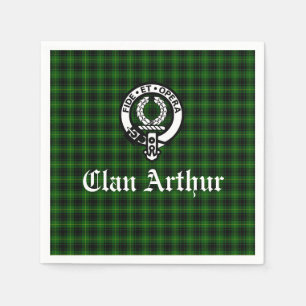 Serviette En Papier Clan Arthur / MacArthur Crest & Tartan