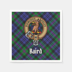 Serviette En Papier Clan Baird Crest sur Tartan