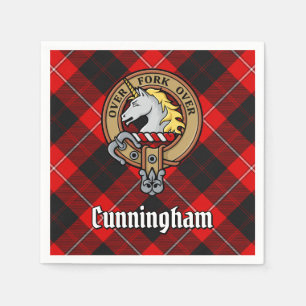 Serviette En Papier Clan Cunningham Crest sur Tartan
