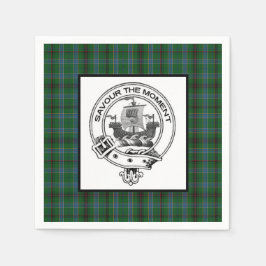 Serviette En Papier Clan Duncan Crest Badge et Tartan