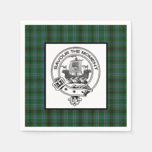 Serviette En Papier Clan Duncan Crest Badge et Tartan