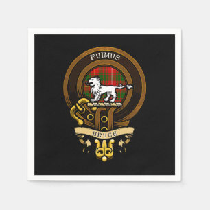 Serviette En Papier Clan écossais Bruce Badge et Crest   Armoiries