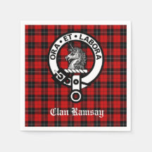 Clan écossais Ramsay Crest Badge & Tartan