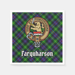 Serviette En Papier Clan Farquharson Crest sur Tartan