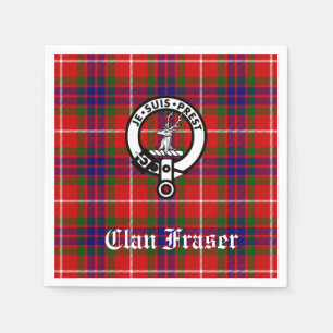 Serviette En Papier Clan Fraser Crest Badge Tartan personnalisable