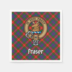 Serviette En Papier Clan Fraser de Lovat Crête sur Tartan
