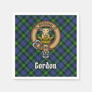 Serviette En Papier Clan Gordon Crest sur Tartan