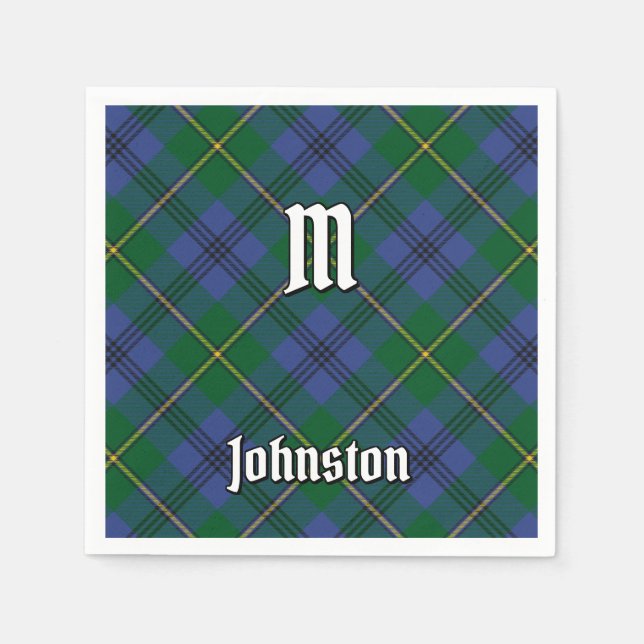 Serviette En Papier Clan Johnston Tartan Napkins (Devant)