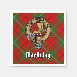 Serviette En Papier Clan MacAulay Crest sur Tartan