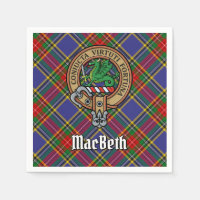 Clan MacBeth Crest sur Tartan