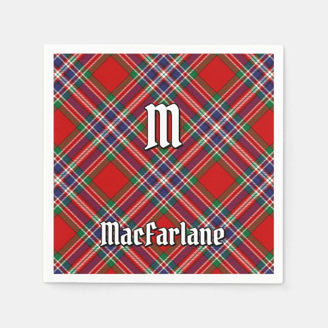 Serviette En Papier Clan MacFarlane Red Tartan (Devant)