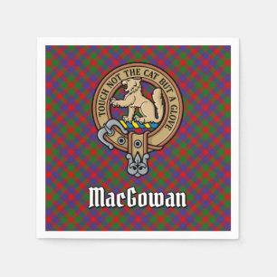Serviette En Papier Clan MacGowan Crest sur Tartan