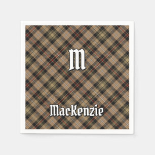Serviette En Papier Clan MacKenzie Chasse Serviettes Tartan Brown