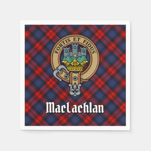 Serviette En Papier Clan MacLachlan Crest sur Tartan