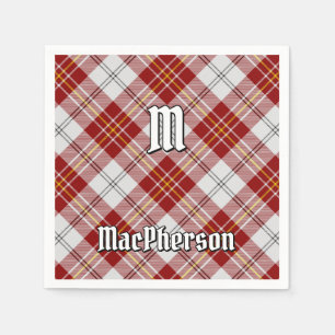 Serviette En Papier Clan MacPherson Robe rouge Tartan Napkins