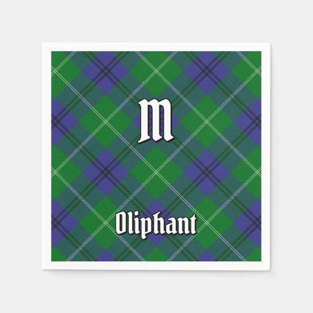 Serviette En Papier Clan Oliphant Tartan Napkins (Devant)