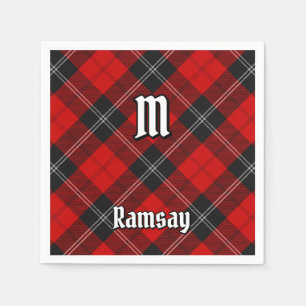 Serviette En Papier Clan Ramsay Red Tartan