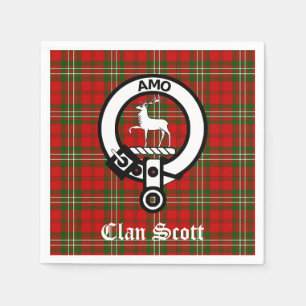 Serviette En Papier Clan Scott Crest Badge et Tartan