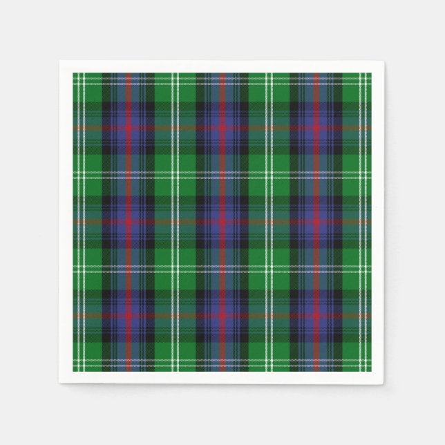 Serviette En Papier Clan Sutherland Tartan (Devant)