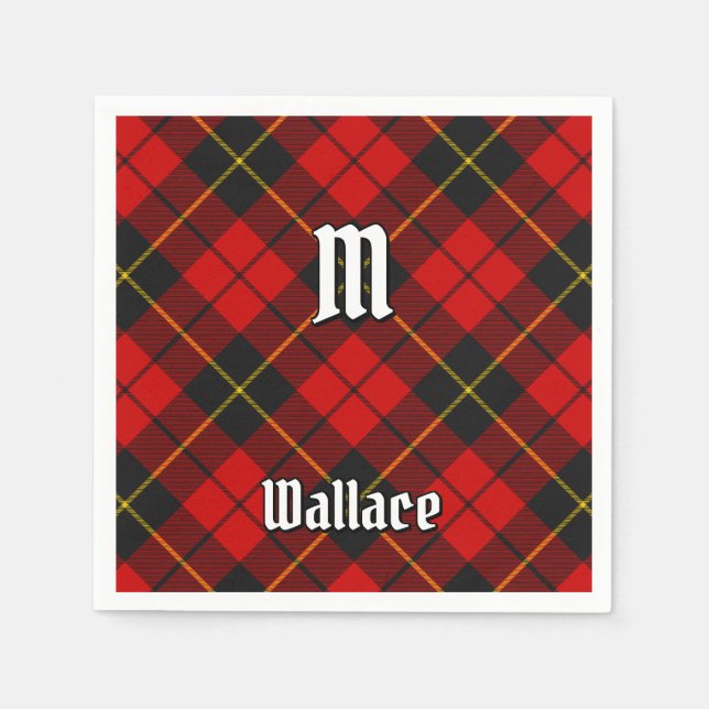Serviette En Papier Clan Wallace Tartan Napkins (Devant)