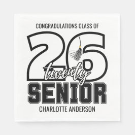 Serviette En Papier Class of 2026 Graduation Tassel Paper