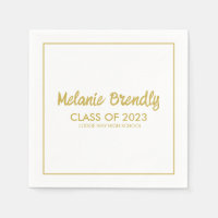 Classe De 2023 Graduation Gold Brush Script