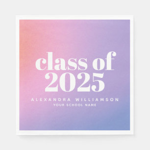 Serviette En Papier Classe de 2024 Tendance Dégradé Personnalisé Dégra