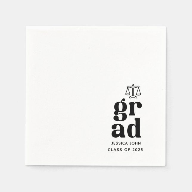 Serviette En Papier classe de 2025 Law Graduation Party (Devant)