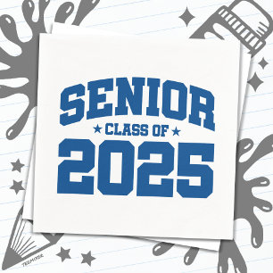 Serviette En Papier Classe de 2025 Lycée Graduation Senior 2025