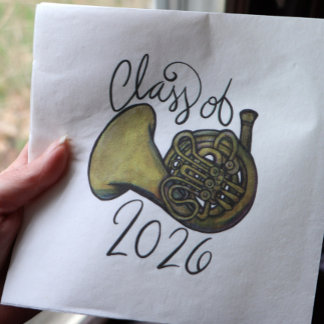 Serviette En Papier Classe de 2026 Classe de cor d'harmonie Musique   