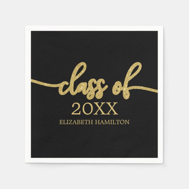 Serviette En Papier Classe de Calligraphie Chic Classique 2023 (Devant)