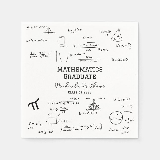Serviette En Papier Classe de fin d'études supérieures en mathématique (Devant)