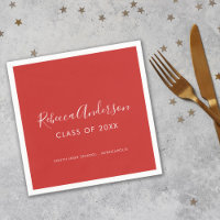 Classe de graduation de 2025 Calligraphie rouge