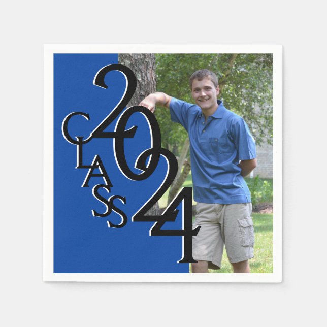Serviette En Papier Classe de photo Blue Grad 2018 (Devant)