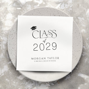 Serviette En Papier Classe minimale d'élégance gracieuse de 2025 Gradu
