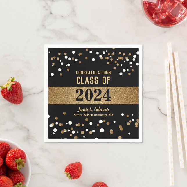 Serviette En Papier Classe personnalisée de 2024 Custom Graduation Par (En situation)