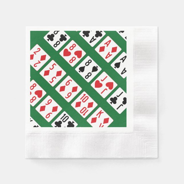 Serviette En Papier Classement Poker Hand avec Visuals (Devant)