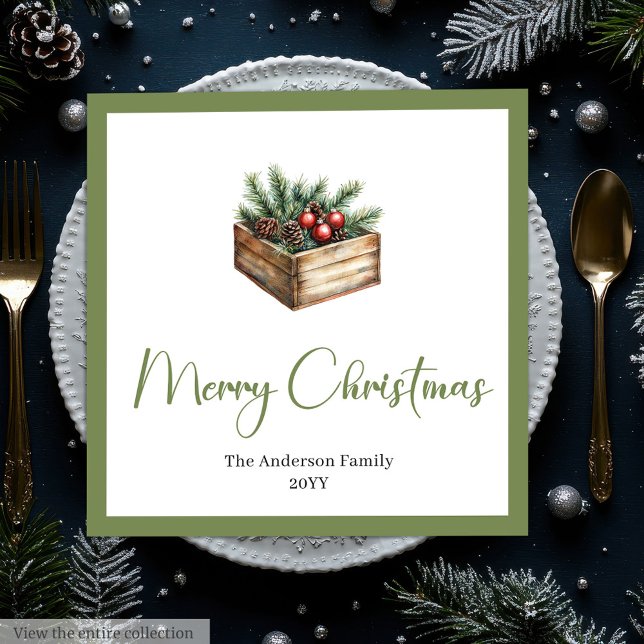 Serviette En Papier Classic Boho Scandinavian Christmas Tree Table  (Classic Boho Scandinavian Christmas Tree Table Napkins)